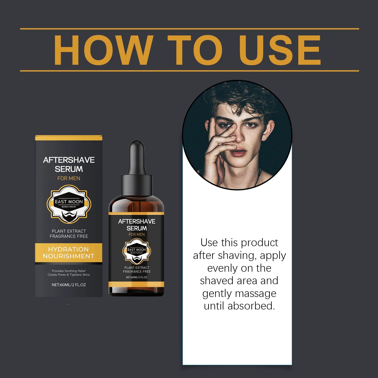 Serum facial para después del afeitado para hombre 60 ml