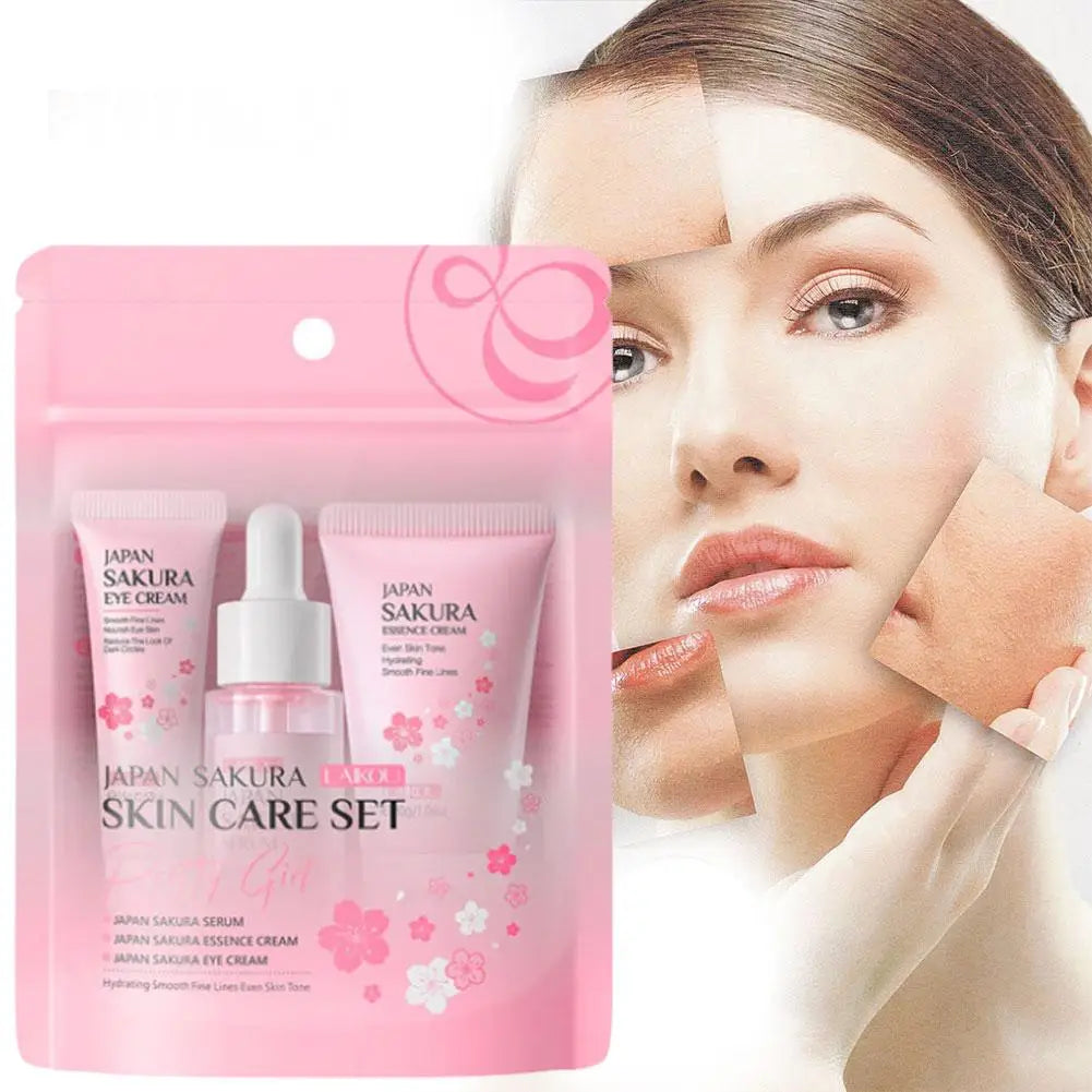 Sakura Skin Care Sets & Kits With Cleanser Serum Eye Cream essence Cream Beauty Products For Women