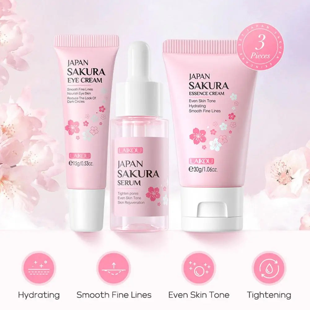 Sakura Skin Care Sets & Kits With Cleanser Serum Eye Cream essence Cream Beauty Products For Women