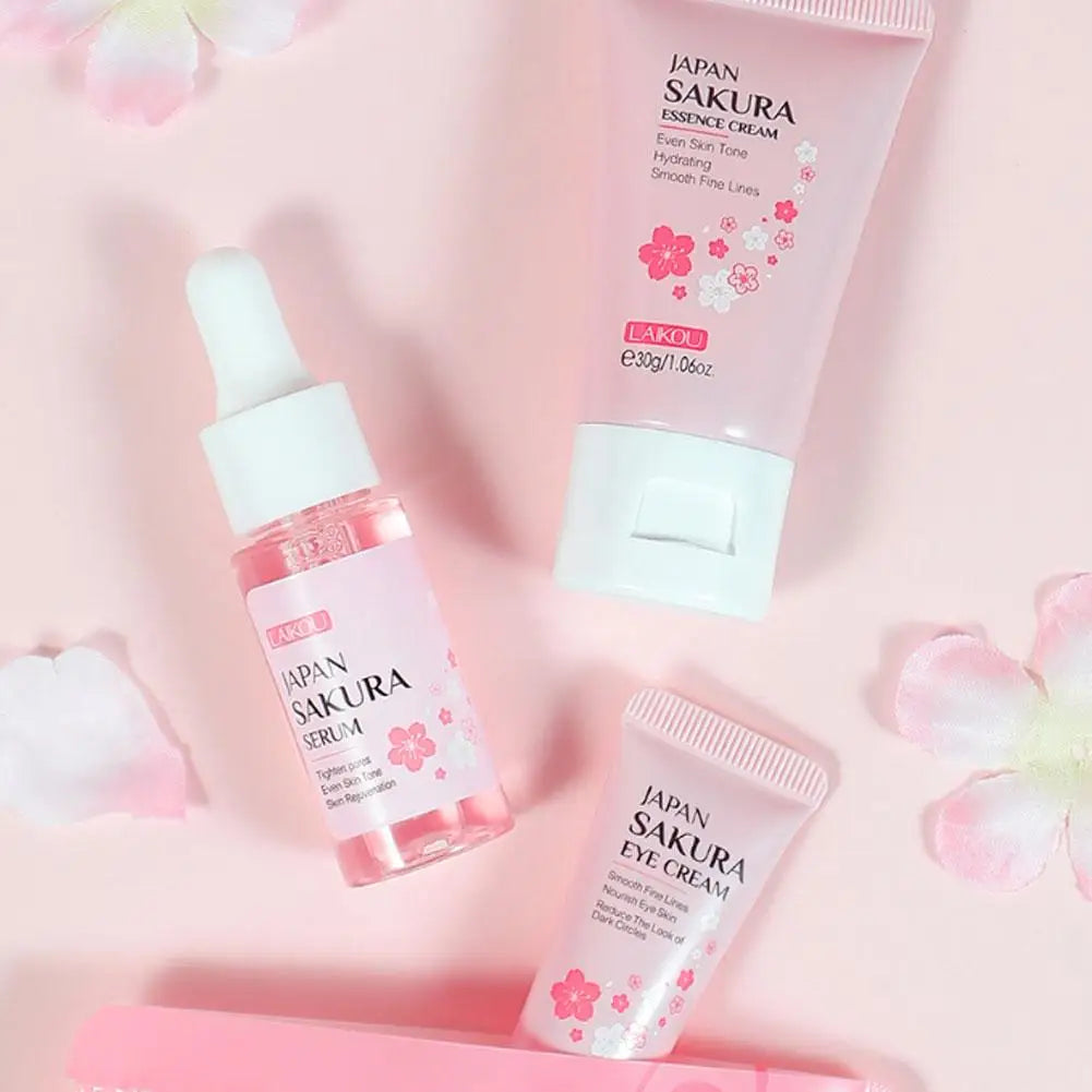 Sakura Skin Care Sets & Kits With Cleanser Serum Eye Cream essence Cream Beauty Products For Women