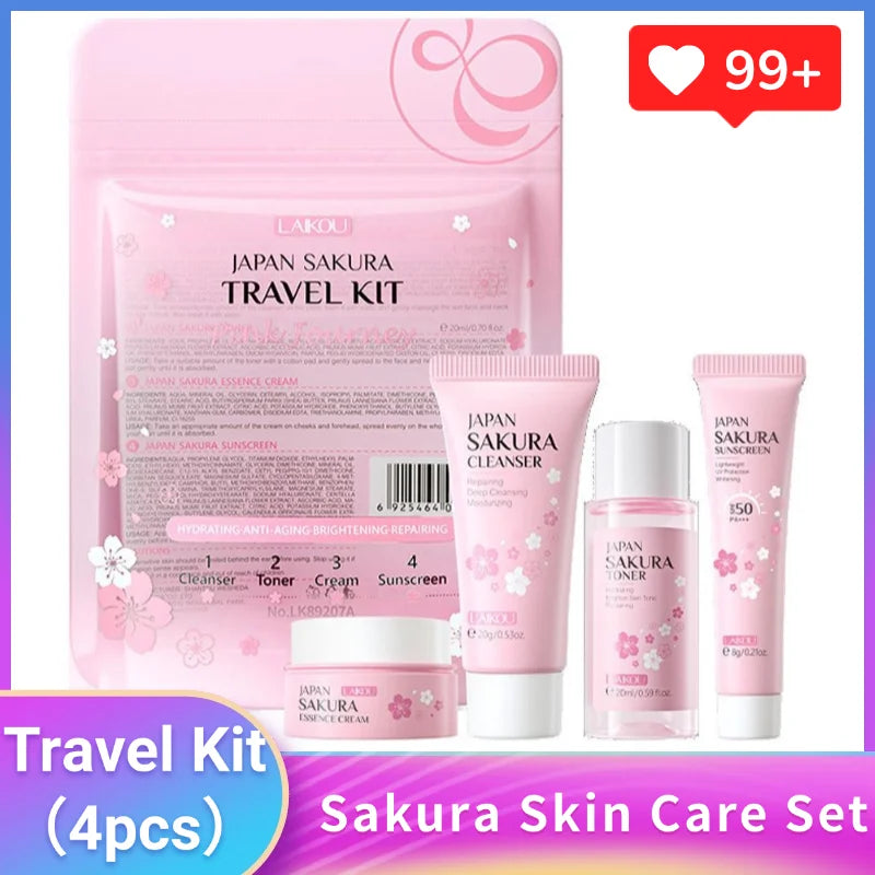 SAKURA Skin Care Set facial For Women  (Cleanser,Serum,Toner,Sunscreen,facial cream Beauty skin care)