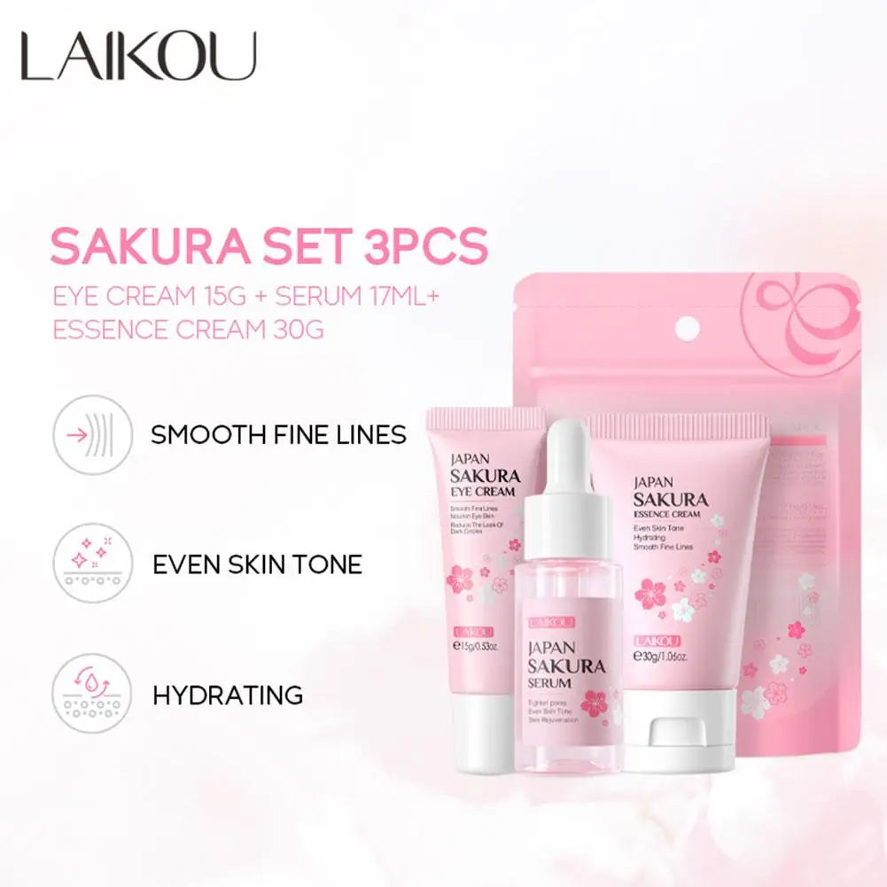 Sakura Skin Care Sets & Kits With Cleanser Serum Eye Cream essence Cream Beauty Products For Women