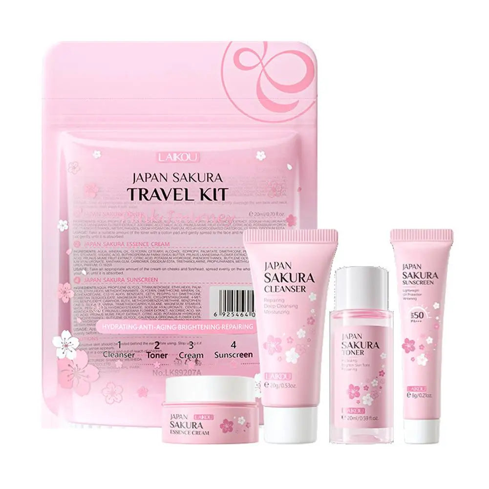 SAKURA Skin Care Set facial For Women  (Cleanser,Serum,Toner,Sunscreen,facial cream Beauty skin care)