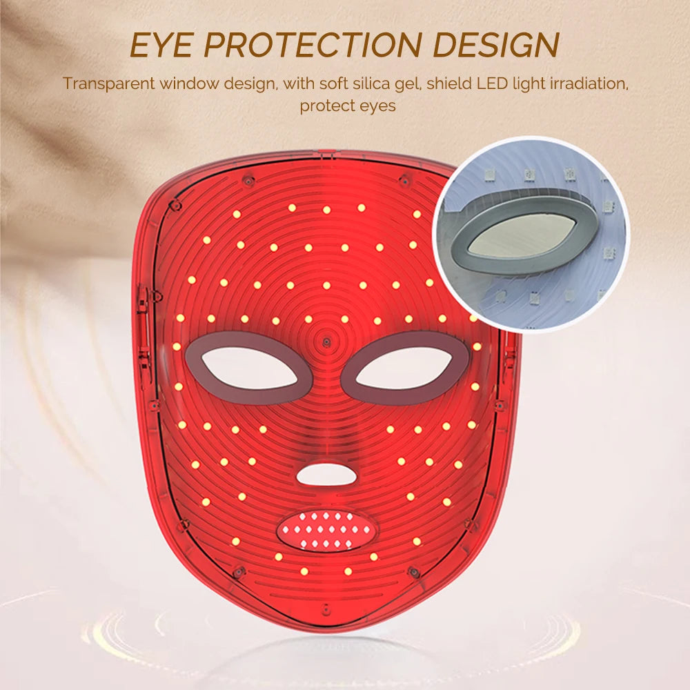 Mascarilla facial LED de 7 colores