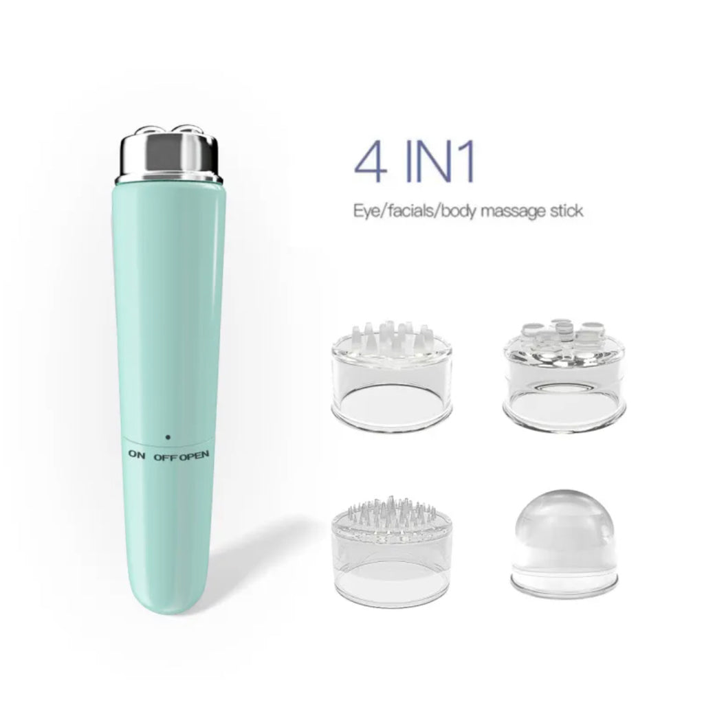 Masajeador facial eléctrico 4 en 1 con microvibración