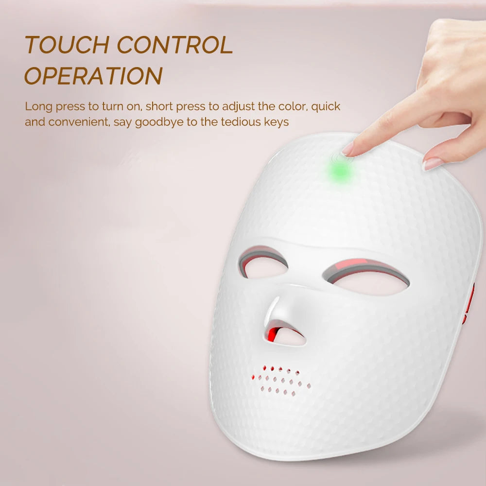 Mascarilla facial LED de 7 colores