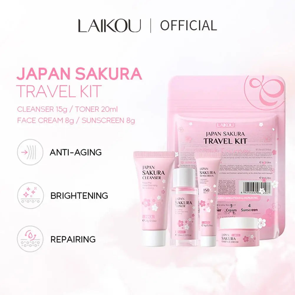 SAKURA Skin Care Set facial For Women  (Cleanser,Serum,Toner,Sunscreen,facial cream Beauty skin care)