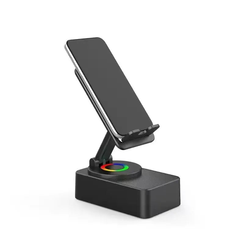 Soporte para teléfono móvil con audio, giratorio y plegable 2 en 1