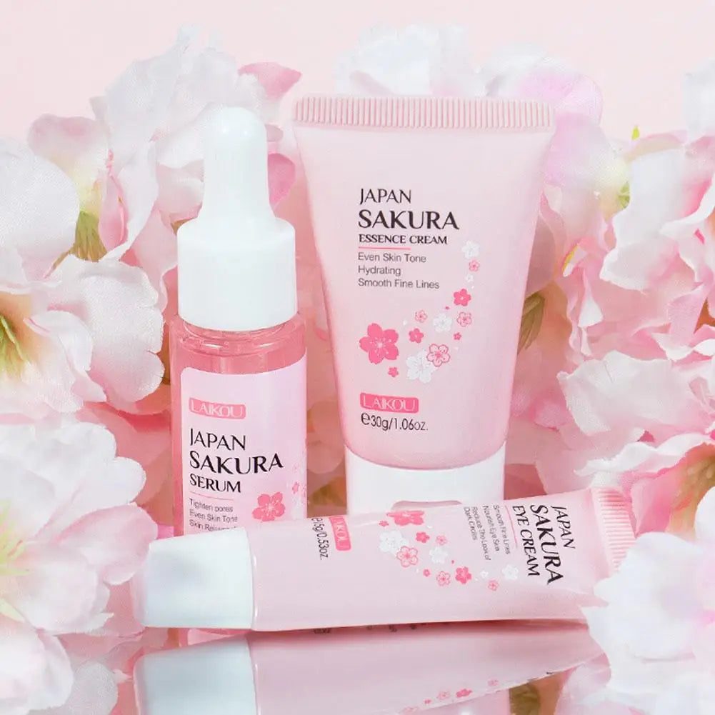 Sakura Skin Care Sets & Kits With Cleanser Serum Eye Cream essence Cream Beauty Products For Women